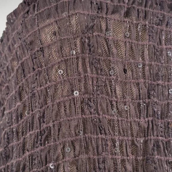 ROMEO & Juliette Couture Seersucker lined crackle maxi dress gown strapless - Picture 11 of 12